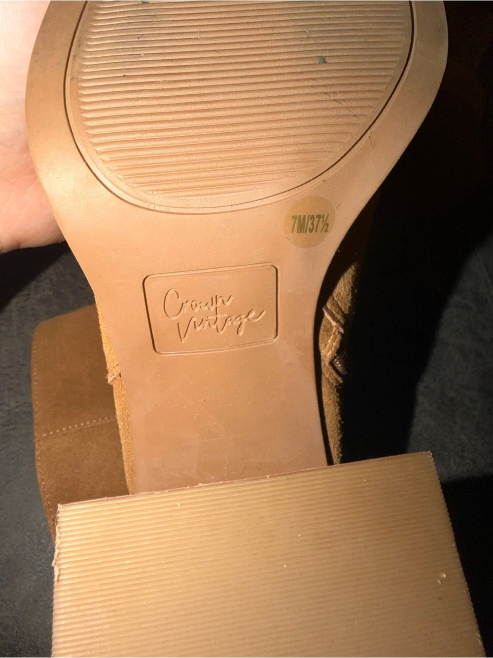 Crowne Vintage Suede Mid-Calf Block Heel Boots in Tan

New condition - Picture 4 of 4